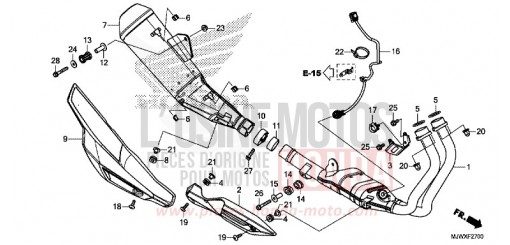 EXHAUST MUFFLER CB500XAJ de 2018
